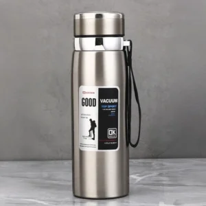 GARRAFA TÉRMICA EM AÇO INOXIDÁVEL COM INFUSOR PARA CONSERVAÇÃO DA ÁGUA ESTRUTURADA POR 48 HORAS